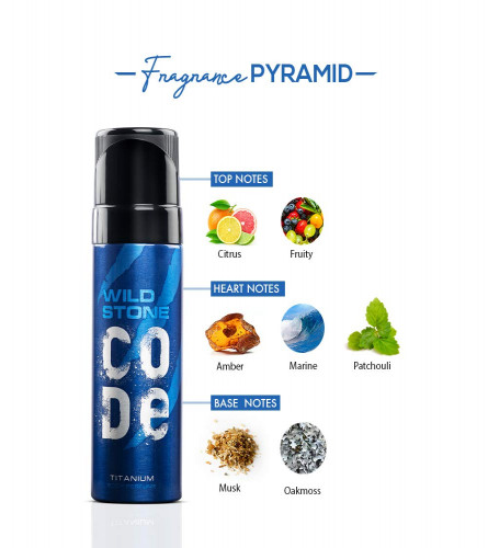 Wild Stone Code Titanium Perfume 120 ml (Pack of 2)