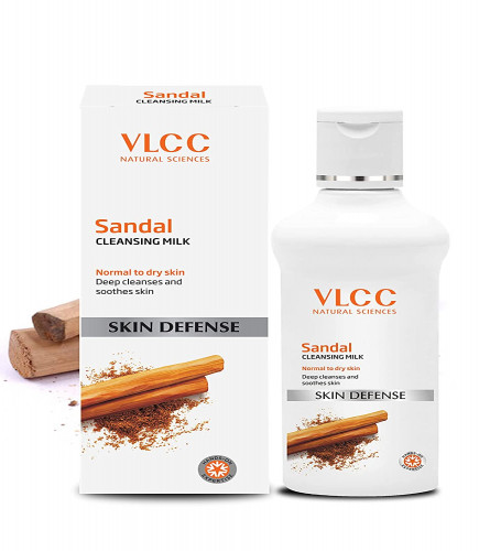 VLCC Sandal Cleansing Milk Normal to Dry Skin 100 ml (Pack of 2)