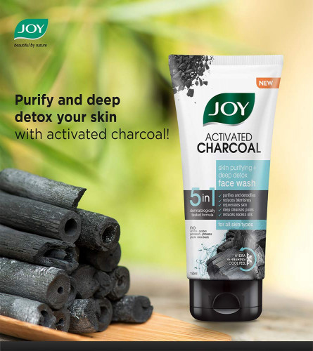 Joy Activated Charcoal Face Wash | Skin Purifying and Deep Detox | 150 ml