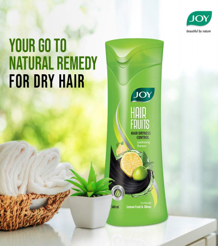 Joy Hair Fruits Hair Dryness Control Conditioning Shampoo with Lemon & Olives