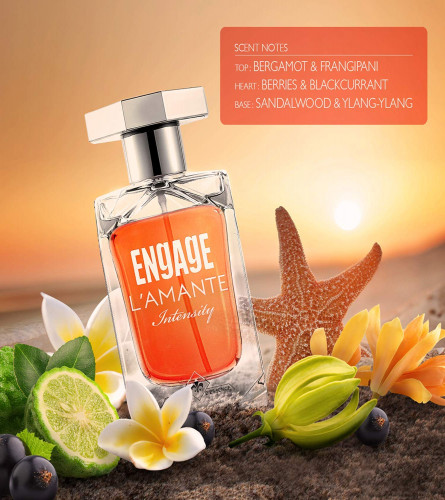 Engage L'amante Intensity Eau De Parfum for Women, Woody, Long Lasting and Premium