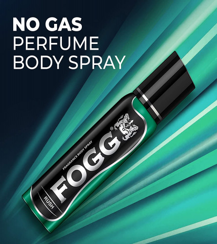 Fogg Rush, No Gas Perfume Body Spray For Men, Long Lasting Deodorant