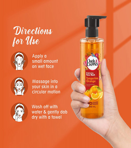 Buds & Berries Tangerine Orange Vitamin C Face Wash 240 ml (Pack of 2)