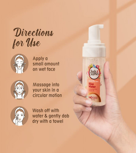 Buds & Berries Rice Water Moisturizing Foaming Face Wash 100 ml (Pack of 2)
