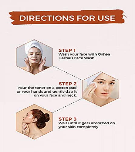 Oshea Herbals Rose Fresh Facial Skin Toner 120 ml (Pack of 2)