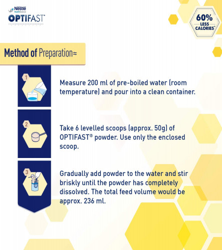 Nestle Optifast Weight Loss Diet powder Vanilla Flavor 400 gm Jar