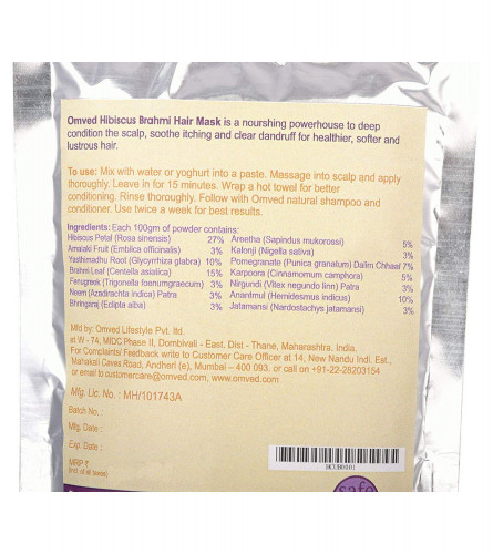 Omved Hibiscus Brahmi Hair Mask - 1000 GMS