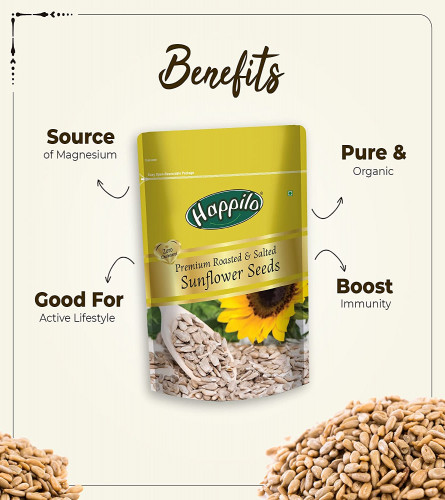 Happilo Premium Roasted & Salted Sunflower Seeds 250 gm (Pack of 2)