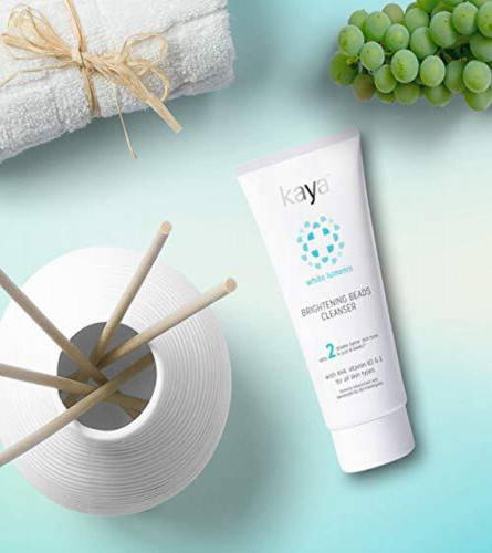 Kaya Clinic Brightening Beads Cleanser with AHA, Niacinamide, Vitamin E, Daily Use