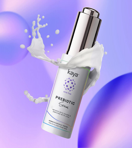Kaya Prebiotic Face Serum, 30 ml | Soothing & Hydrating | Oily Skin | Lighten Acne Scars & Blemishes