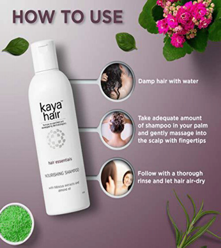 Kaya Hair Nourishing Shampoo, 200 ml | Contains Hibiscus Extracts & Almond Oil | Reduces Hair break