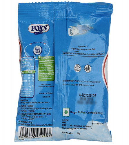 Nestle Fox's Mints Bag, 90gm (pack of 2) free shipping