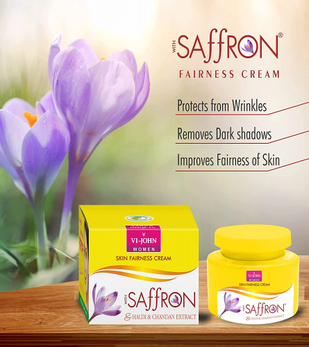 VI-JOHN Gold Saffron Fairness Cream 50 gm (Pack Of 5)