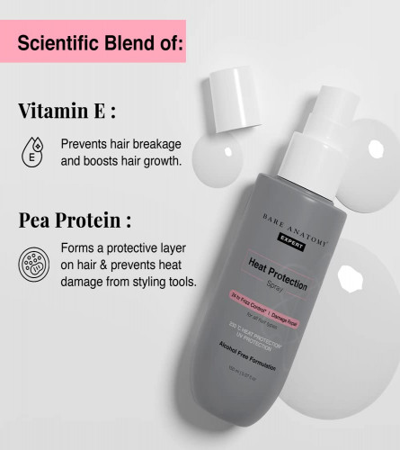 Bare Anatomy Heat Protection Spray | Controls Frizz for up to 24 Hrs