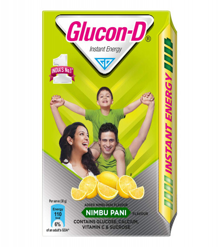 Glucon-D Instant Energy Health Drink Nimbu Pani lemon 450 gm