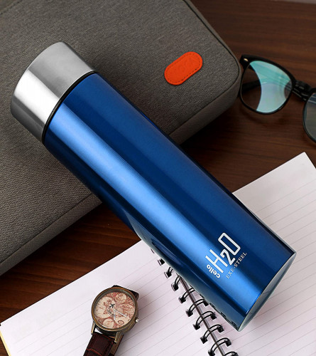 Cello H2O Stainless Steel Water Bottle, 1 Litre, Blue (free shipping)