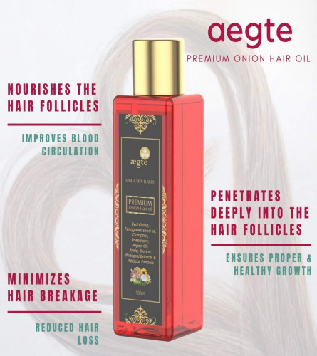 Aegte Organic Onion Hair Oil For Hair Growth And Hair Fall Control