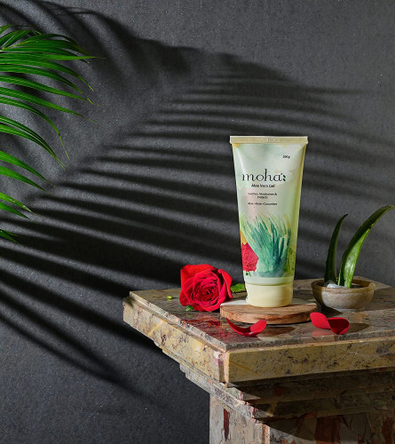 moha Aloe Vera Gel Enriched With Rose & Cucumber For Face & Skin, 200 GM