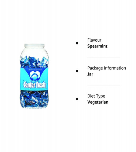 Center Fresh, Spearmint, Chewing Gum Jar 675 g (225 Pcs)