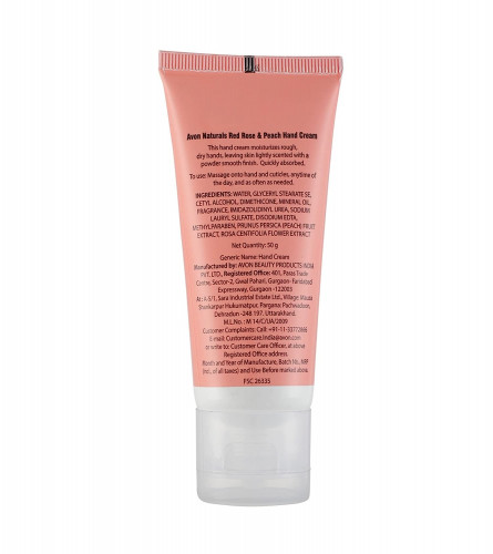 AVON Naturals Red Rose and Peach Hand Cream