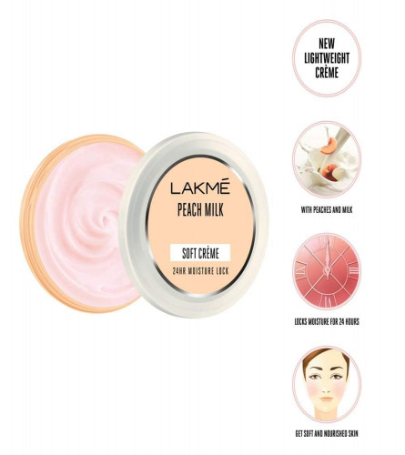 Lakme Peach Milk Soft Creme Moisturizer, Lightweight Face Cream