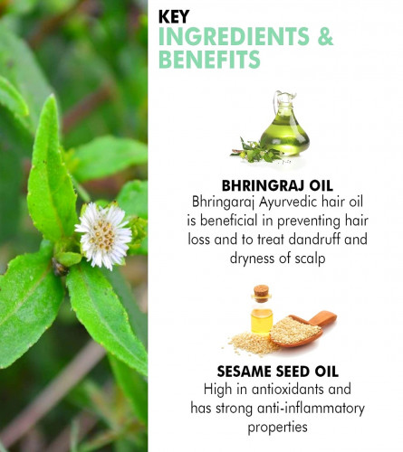 Inatur Bhringraj Oil, 200 ml | Hair Growth | No Mineral Oils | Prevents Hair Loss