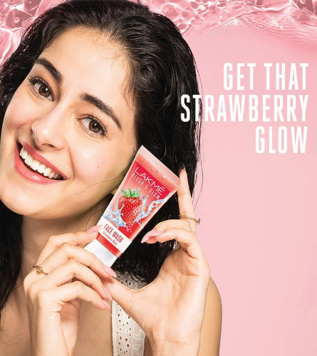 Lakme Blush & Glow Strawberry Freshness Gel Face Wash with Strawberry Extracts