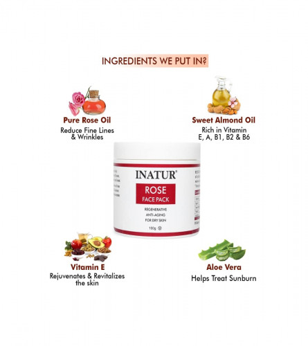 Inatur Rose Face Pack For Hydrating And Nourishing | 100 GM