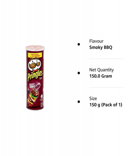Pringles Potato Chips Barbeque 158 gm