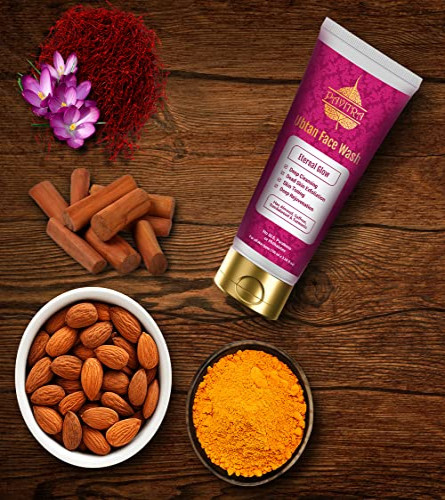 Pavitra+ Ubtan Glow Face wash for Tan Removal with Almond, Saffron and Sandalwood