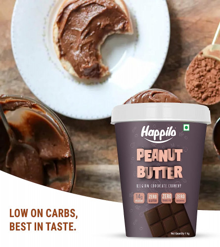 Happilo Belgium Chocolate Peanut Butter Crunchy 1kg