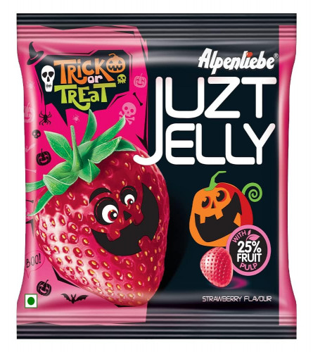 Alpenliebe Juzt Jelly, Strawberry Pouch 45 Pcs 148g (Pack of 2)