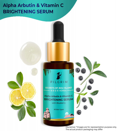 PILGRIM Korean 2% Alpha Arbutin & 3% Vitamin C Brightening Face Serum for glowing skin