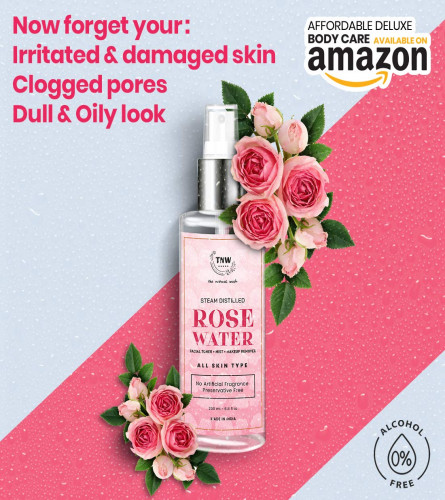 TNW Rose Water Spray for Face - Face Toner/Skin Toner/Makeup Remover