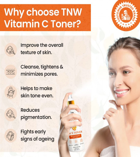 TNW Vitamin C Toner with Niacinamide & Witch Hazel | For Hydrating Skin & Minimizing