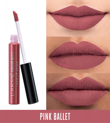 LAKMÉ Forever Matte Liquid Lip Colour, Pink Ballet, 5.6ml