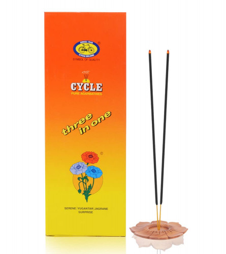 Cycle Pure Three in One Agarbatti with 3 Signature Fragrances 202 gm (Pack of 3)