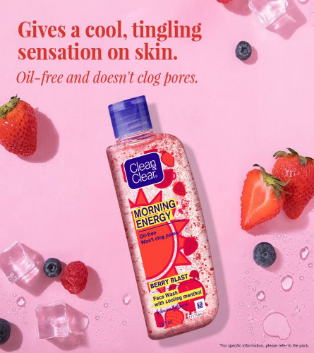 Clean & Clear Morning Energy Berry Blast Face Wash 150 ml (Pack of 2)