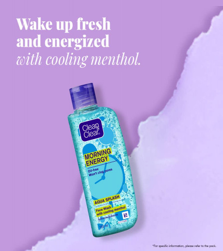 Clean & Clear Morning Energy Aqua Splash Face Wash 150 ml (Pack of 2)