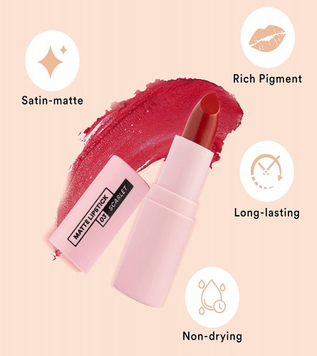 SUGAR POP Matte Lipstick 03 Scarlet for Women 4.2 g (Pack of 2)