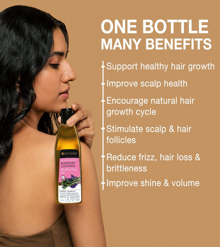 Soulflower Rosemary Lavender Hair Oil for Healthy Hair