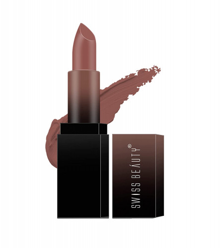 Swiss Beauty HD Matte Pigmented Smudge proof Lipstick | Cute Nude