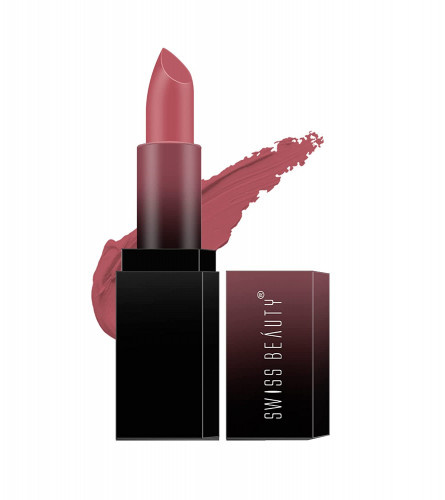 Swiss Beauty HD Matte Pigmented Smudge proof Lipstick | Mauve Blush