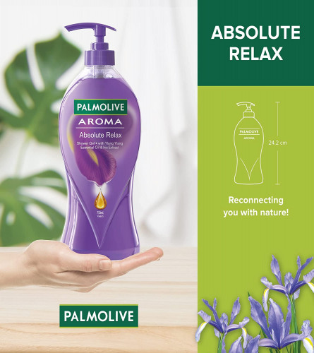 Palmolive Aroma Absolute Relax Gel Single Pump Bottle Essential Oil & Iris Extracts