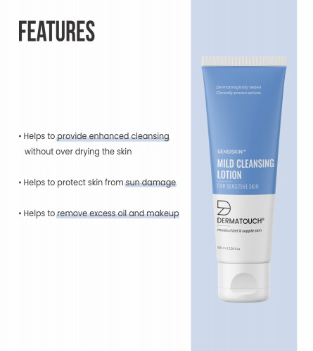 DERMATOUCH Mild Cleansing Lotion for Sensitive Skin 100 ml (Pack of 2)