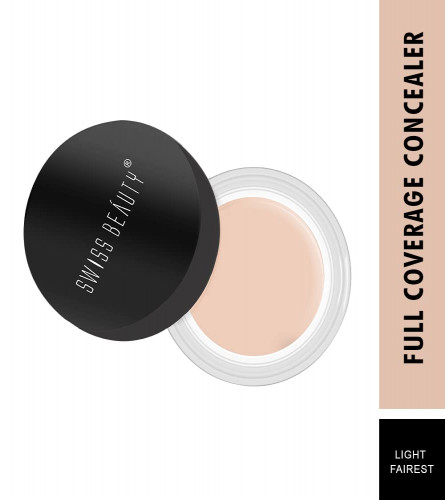 SWISS BEAUTY Fill coverage Cream Concealer (Light Fairest, 10 gm) pack 2 | Matte Finish