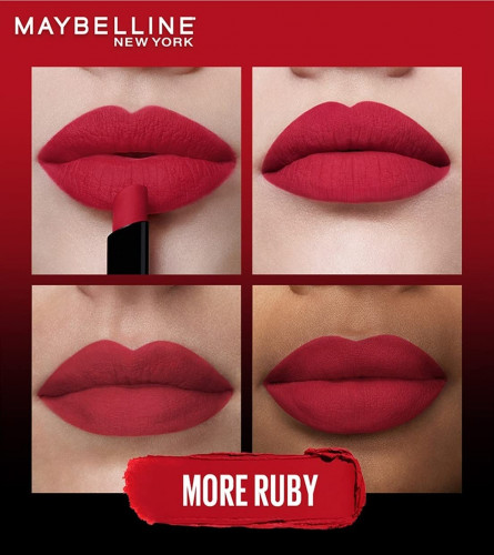 Maybelline New York Lipstick, Matte Finish - More Ruby 1.7g
