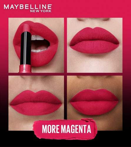 Maybelline New York Lipstick, Matte Finish Magenta 1.7g