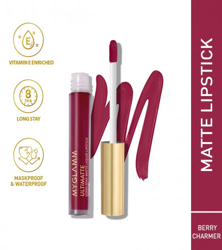 MyGlamm Ultimatte Long Stay Matte Liquid Lipstick-Berry Charmer