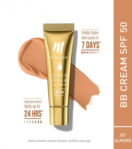 MyGlamm Super Serum BB Cream - 301 Almond